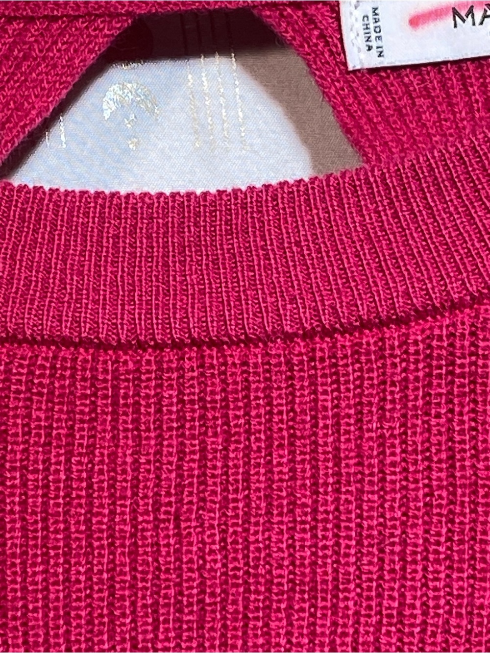 Mango Women's Crewneck Sweater - Raspberry - Picture 5 of 9